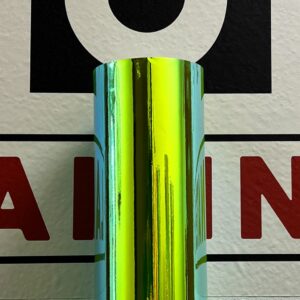 Green Holographic PVC Vinyl w/Permanent Adhesive